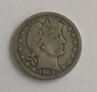 1909-o Barber quarter f obverse with reverse vf books for $600