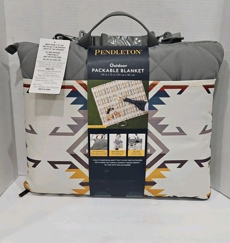 PENDLETON White Sands Aztec Outdoor Packable Blanket 60"x72" Reversible NEW - Picture 1 of 6