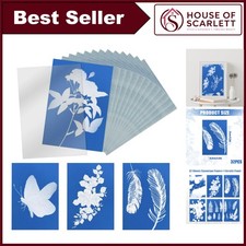32 Pcs Cyanotype Sun Print Paper Light Sensitive Photography Art Craft Kit
