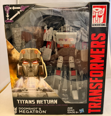Transformers Titans Return Doomshot & Megatron Complete Figure Voyager Class