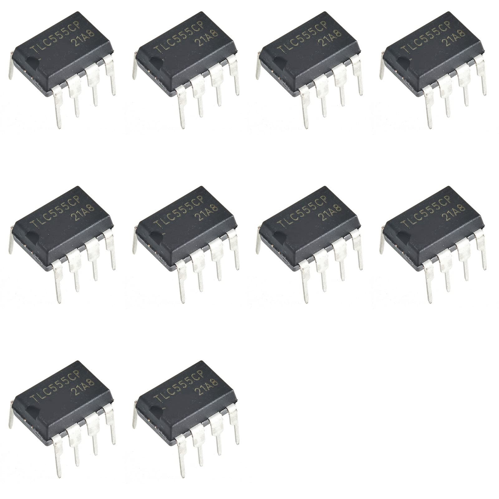 Bridgold 10pcs TLC555CP TLC555 TLC 555 TI Lin CMOS Timers IC Chip，DIP-8.