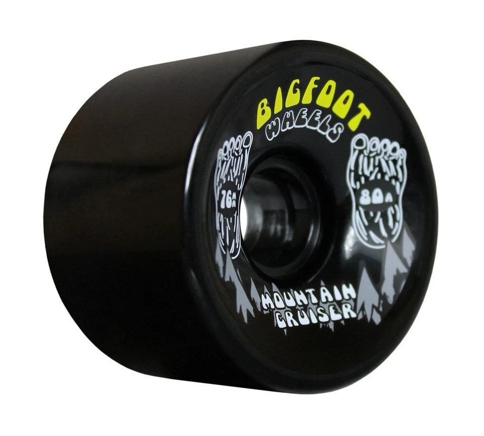 Rodas de longboard Bigfoot 76mm 80A SHR mountain cruisers pretas - Imagem 3 de 4