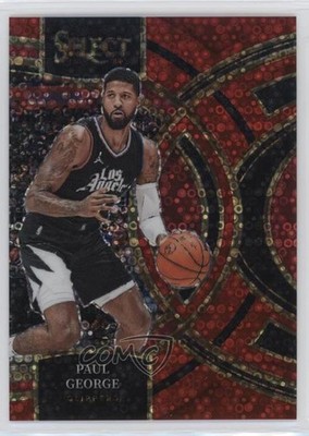 2023-24 Panini Select Premier Level Red Disco Prizm 40/49 Paul George #187 7y2