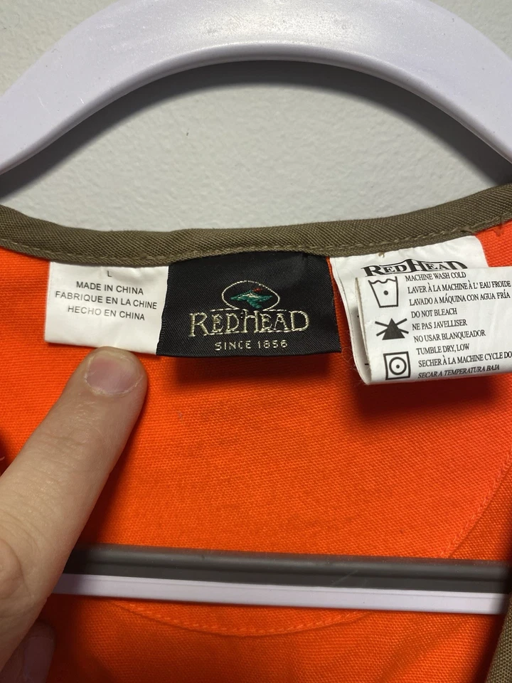 Redhead Hunting Blaze orange And Tan Vest Size: Large  - Image 2 of 4