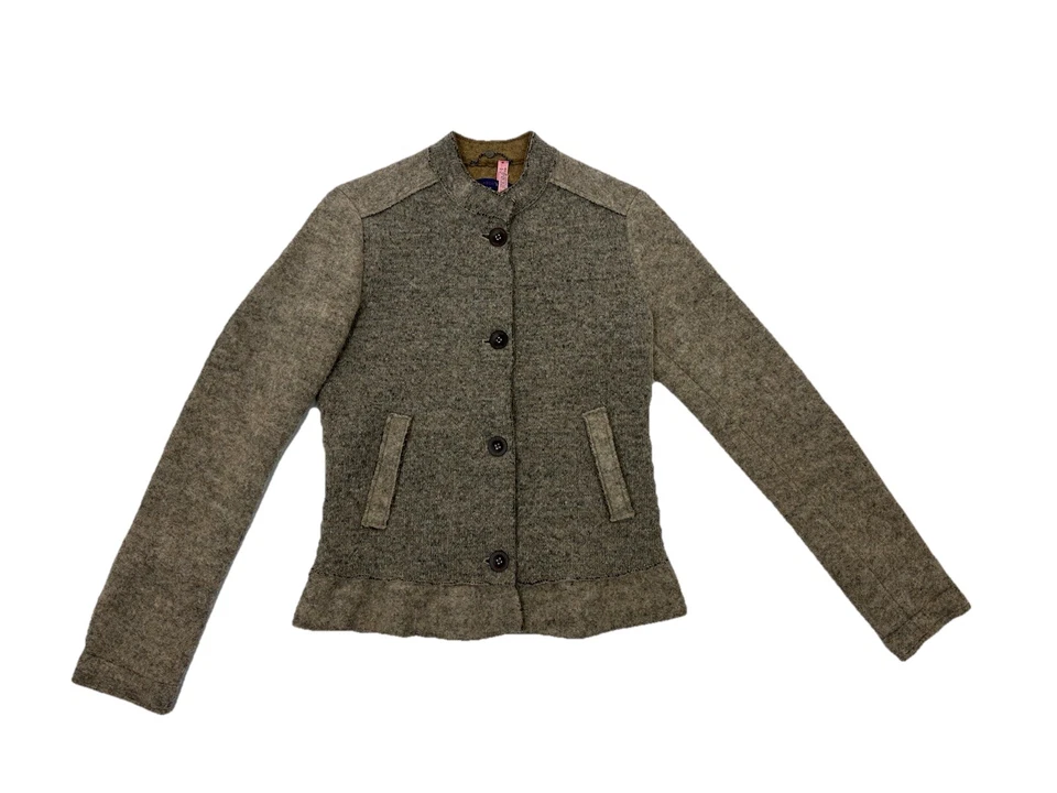 Chaqueta de mezclilla Trussaedi mezcla de lana negra EU42 US 4/6/8 mediana EXCELENTE Foto 2 de 4