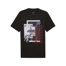 PUMA Winning Shot Graphic Crew Neck Short Sleeve T-Shirt Mens Black Casual Tops