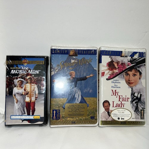 VHS Tapes The Music Man, The Sound Of Music, My Fair Lady Never Opened