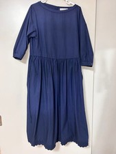 INES DE LA FRESSANGE Navy Shirt Dress M Uniqlo Short Sleeve Excellent Condition