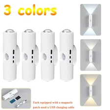 4pcs Motion Sensor Home Night Light 3 Color/RGB 7-Color Rechargeable LED Lamp