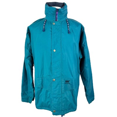 Helly Hanson Jacke Vintage Small Grün Wandern Reißverschluss Kapuze Y2k Outdoor S