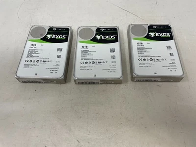 Lot of 3: Great Health Seagate Exos X10, 10TB HDD, SAS AF, ST10000NM0096 - Image 1 of 4
