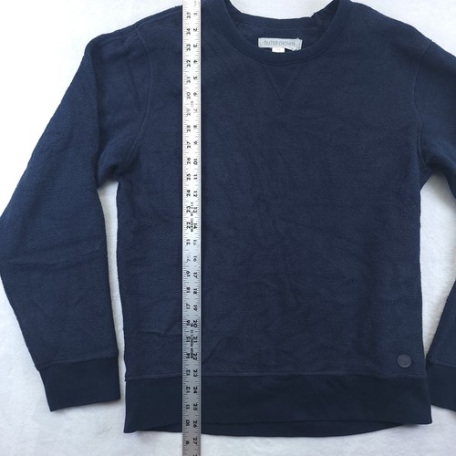 Outerknown Organic Cotton Sweater Mens Size M Pullover Microfleece Blue Navy - Picture 2 of 6