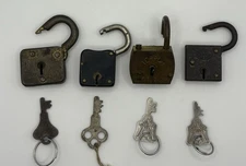 Vintage Miniature Yale Corbin  Locks with Keys (L21)