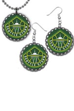 Seattle Storm Earrings and necklace set great gift silver color set