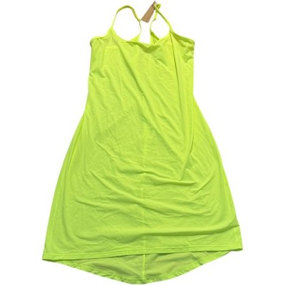 NEW Skims Women's Size XL Neon Yellow Spaghetti Strap Sleeveless Slip-On Dress