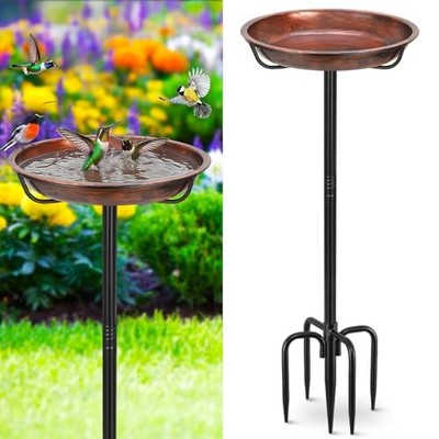 Metal Bird Bath for Outside Heavy Duty, 29 Inch Bird Feeder