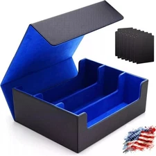 ❤️ Trading Card Storage Box for 1800+, Leather Storage Box with Strong Closure