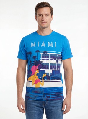 Saint Barth Mens Blue Short Sleeve T-Shirt Size M
