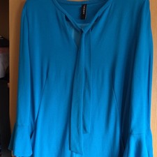 Marc Cain Damen Kleid türkis N3 3/4 Ärmel V...