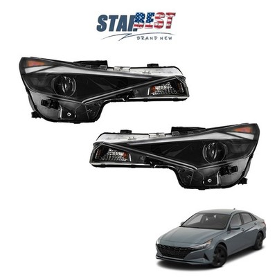 For Hyundai Elantra 21-2022 Halogen Type Projector Headlights Headlamps LH & RH