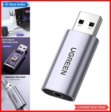 USB External Sound Card 3.5mm Audio Adapter Stereo Microphone Headset for PC