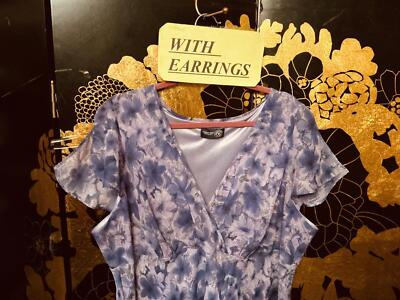 1X Purple Bubbles Dress & Earrings 