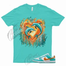 D4 T Shirt Dunk Miami Low White Cosmic Clay Cactus Teal Orange Dolphin Aqua