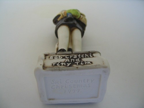 BOB CRATCHIT & TINY TIM DICKENS CHRISTMAS CAROL MINI SKI COUNTRY 1977 DECANTER - Picture 7 of 7