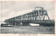 Victoria Jubilee Bridge Train Railroad Montreal Quebec Canada Vtg Postcard G21