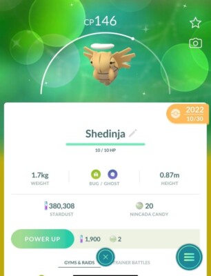 Shiny Shedinja Pokemon Tr@de Go