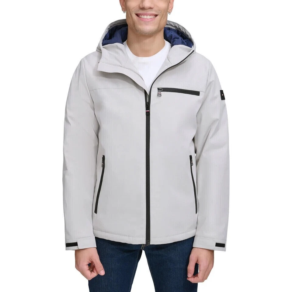 Tommy Hilfiger Men's Performance Hooded Jacket, Gray, Size: XXL - Image 2 of 4