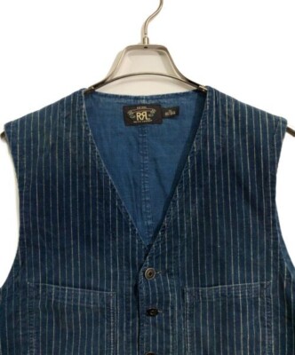 RRL/ Wabash corduroy vest indigo Size:XL | eBay