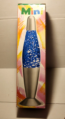 Glitter Lava Lamp Purple #LP-110 B Sparkle Silver Vintage Looks & Works Great 