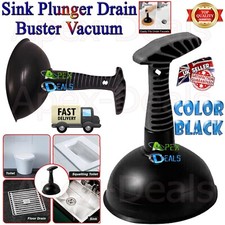 Bathroom Sink & Toilet Plunger Drain Buster Vacuum Unblocker Bath Shower Cleaner