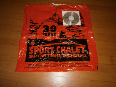 SPORT CHALET VINTAGE MEDIA VIDEO PROMO CD w/ DRAWSTRING BAG AUTHENTIC RARE