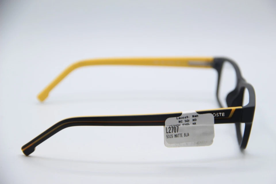 NEW LACOSTE L2707 002 MATTE GREY YELLOW AUTHENTIC DESIGNER EYEGLASSES 53-15 - Image 4 of 4