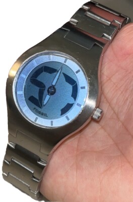 RARE* Y2K BIG TIC FOSSIL WATCH JR-7946 ANIMATED LIGHT BLUE RARE* Y2K BIG TIC FOSSIL WATCH JR-7946 ANIMATED LIGHT BLUE