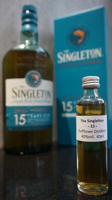 The Singleton of Dufftown 15 Years Old Whisky Sample 40 ml Probe 4 cl