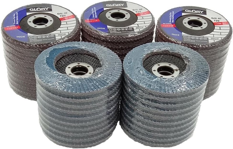 500Pack 4.5" 4-1/2" Zirconia Flap Disc 40 80 100 120 Grit Sanding Grinding Wheel