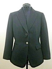 Tahari Arthur S Levine Women's career formal blazer Gray/Black Pinstripe Size 4