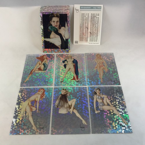 ALBERTO VARGAS "VARGA PIN-UP GIRLS SERIES 1" Complete PRISM PARALLEL Card Set 50 - Picture 2 of 5