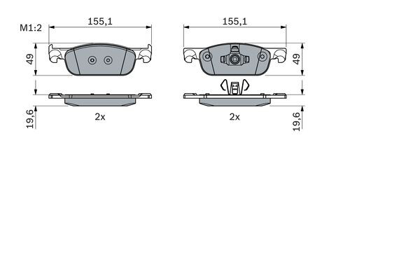 Plaquettes de frein à disque BOSCH 0986424021 garniture de frein avant Renault Scenic