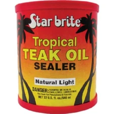 Star Brite Tropical Teak Sealer Natural Light Color, Protect Your Teak - 16 oz.