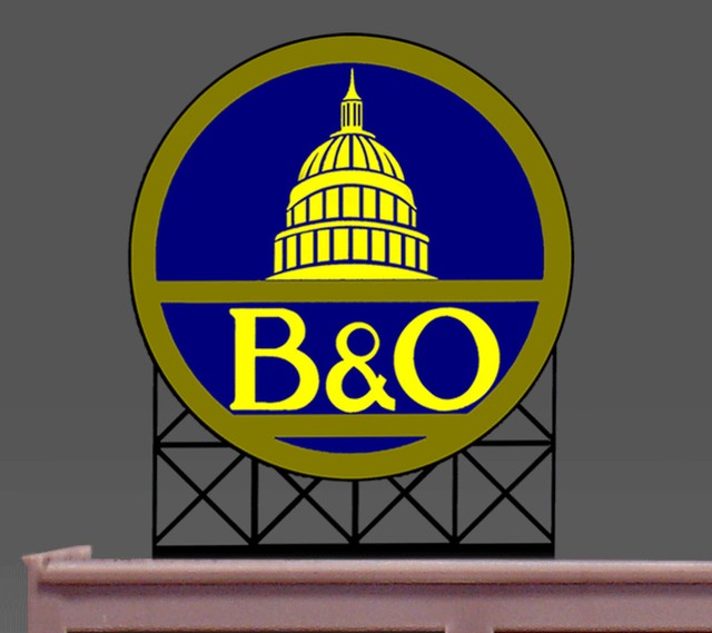 MILLER ENGINEERING B&O ANIMATED NEON SIGN KIT HO/N SCALE train railroad
