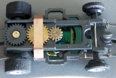 AURORA 1st Gen AFX MEAN Green Armature NON MagnaTraction NOS HO Slot Car Chassis