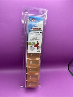 Ezy Dose 7-Day Pull apart pill reminder with tablet cutter #67598