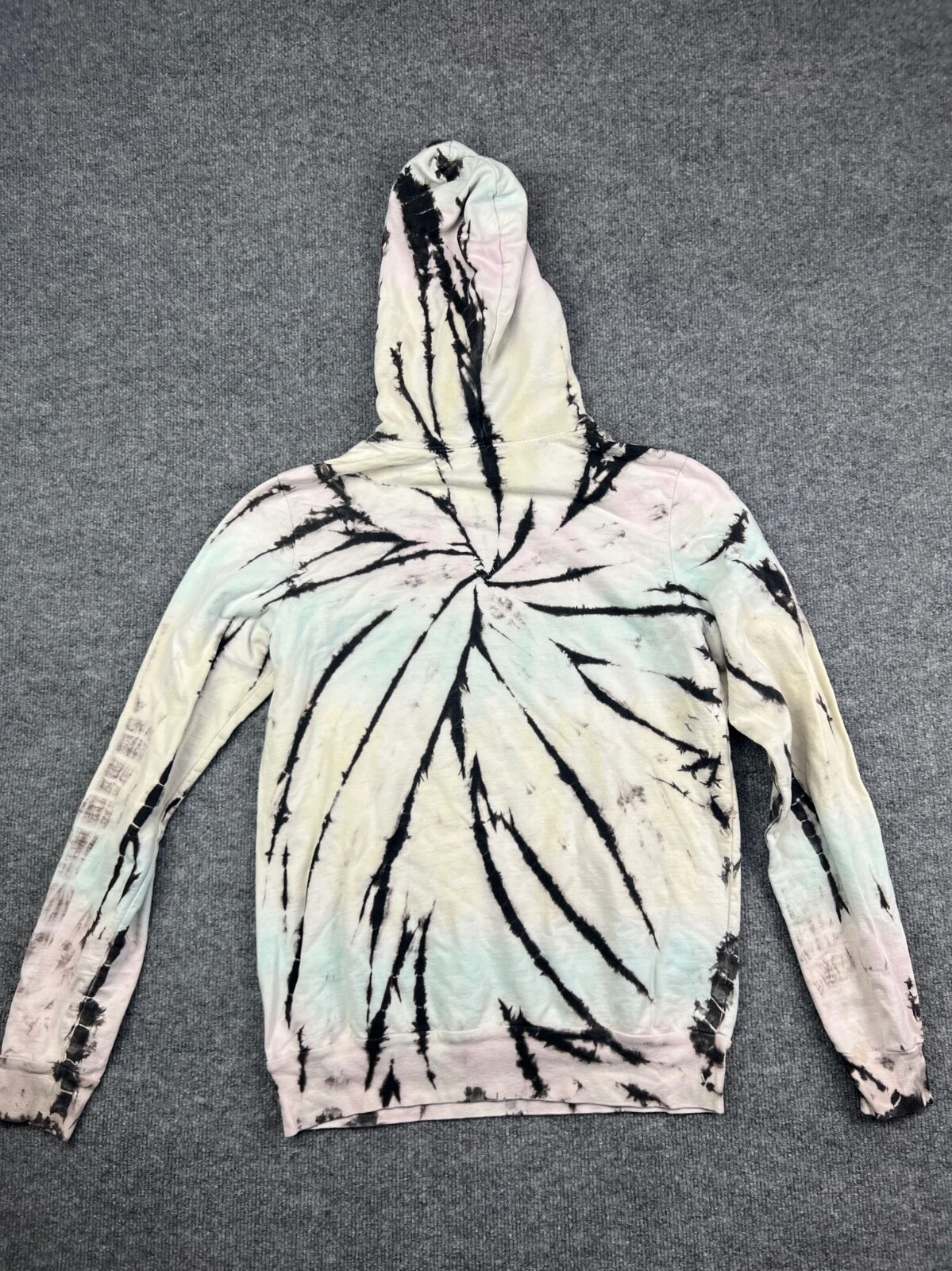 VETEMENTS Felpa Miele Donna Grande Cravatta Multicolore Tintura Con Cappuccio Tasca Canguro