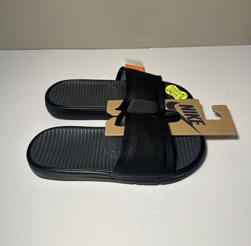 Nike Benassi Solarsoft Men's Size 9 Slides Sandals Black Anthracite 431884-001 - Picture 3 of 4