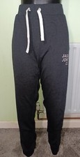 Image of NEW Jack & Jones JoRinner Comfort Fit Sweat Pants, Black - M