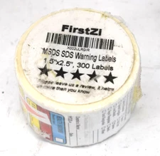 FirstZi Self Adhesive 1.5" x 2.5" SDS MSDS Safety Stickers Set Hazard Compliant